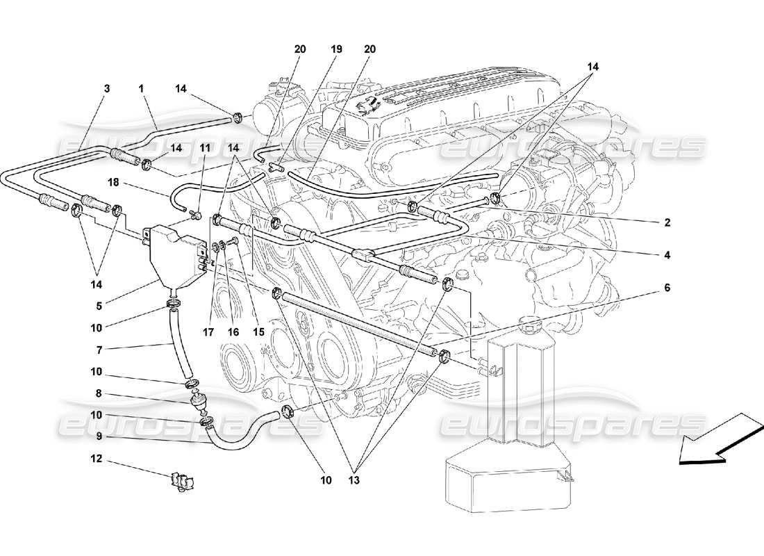 ferrari 550 maranello colpo - per sistema diagramma delle parti