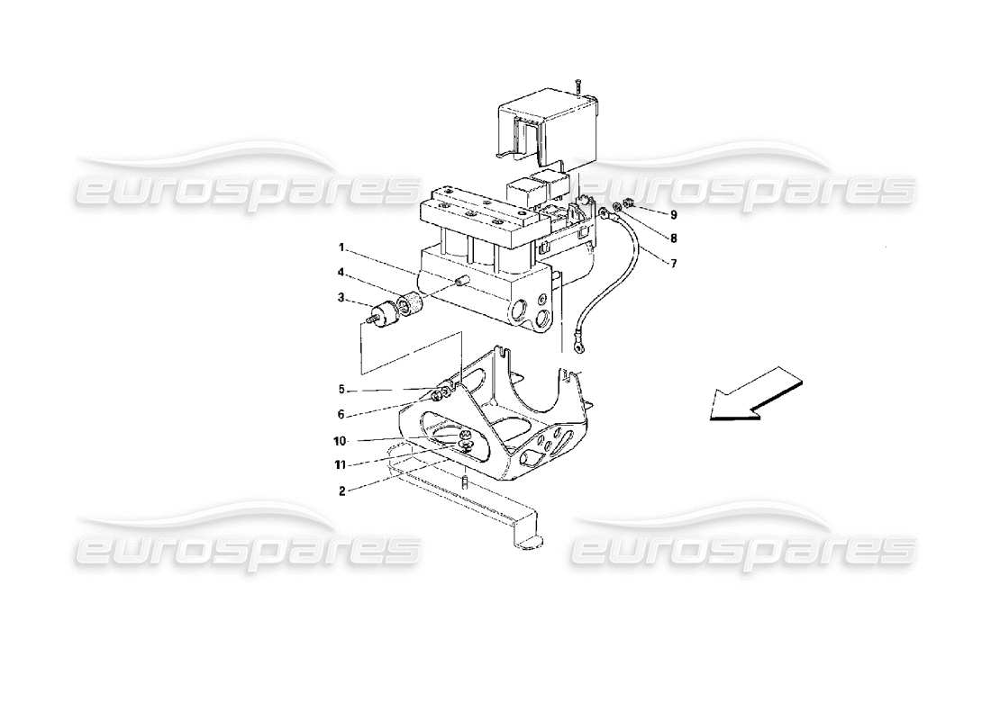 ferrari 512 m centralina idraulica abs diagramma delle parti