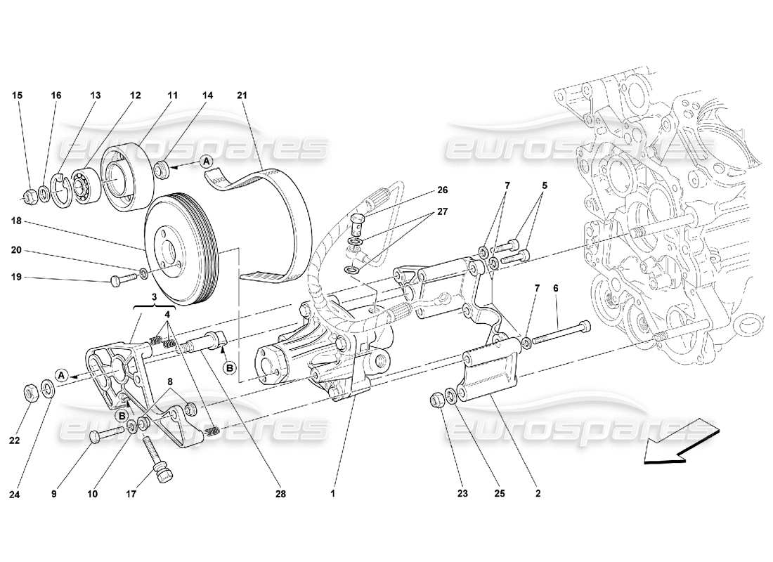 ferrari 550 maranello pompe sterzo idrauliche diagramma delle parti