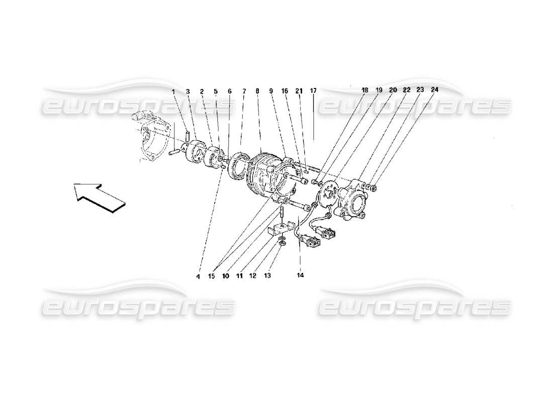 ferrari 512 m diagramma delle parti di accensione del motore