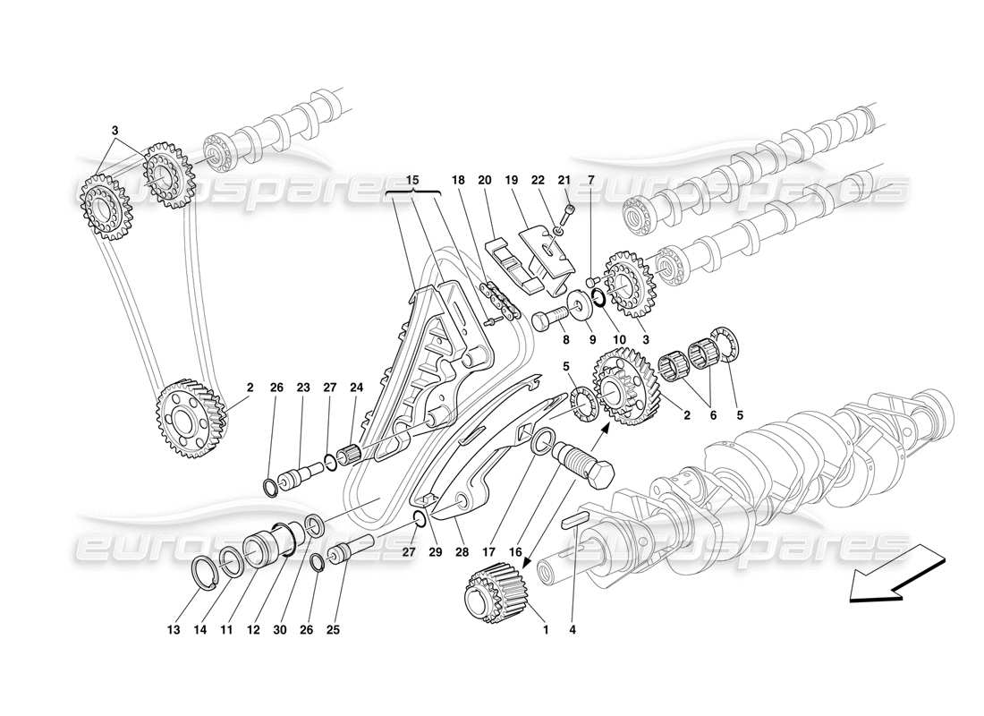ferrari f50 cronometraggio - controlli diagramma delle parti