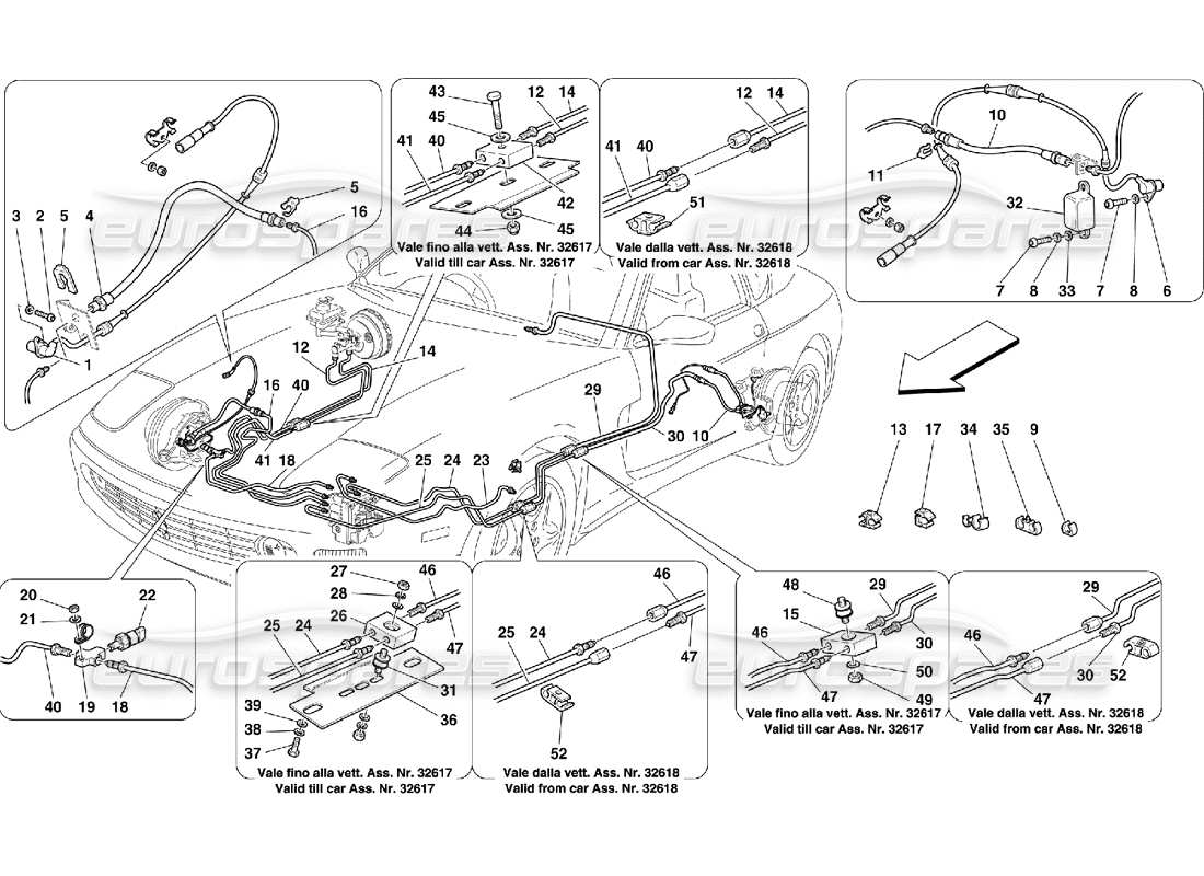 ferrari 456 m gt/m gta sistema frenante: valido per lo schema delle parti gd