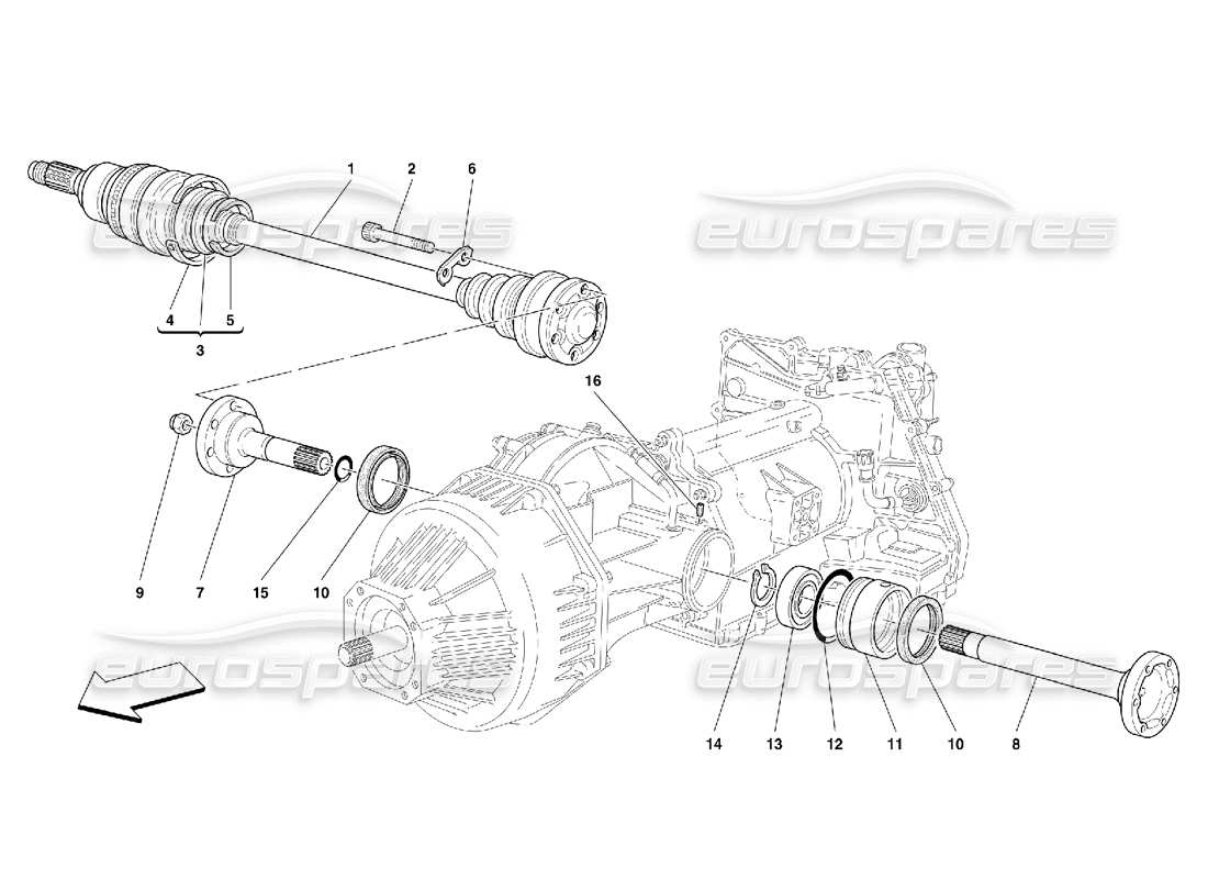 ferrari 456 m gt/m gta flange e semiasse - valido per il diagramma delle parti gta 456m