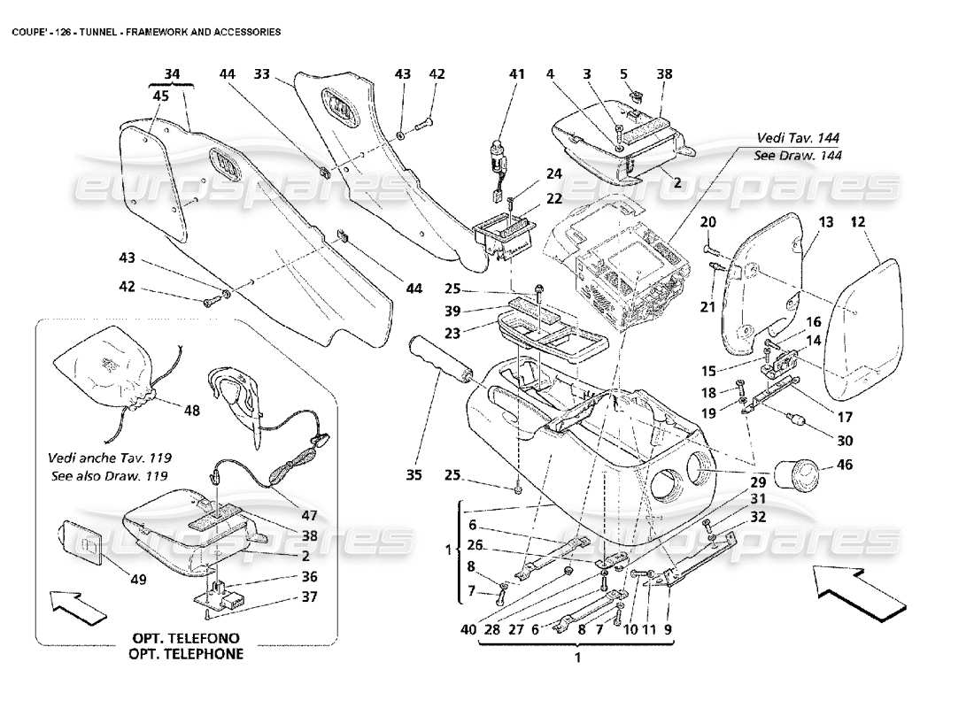 diagramma della parte contenente il codice parte 66060100