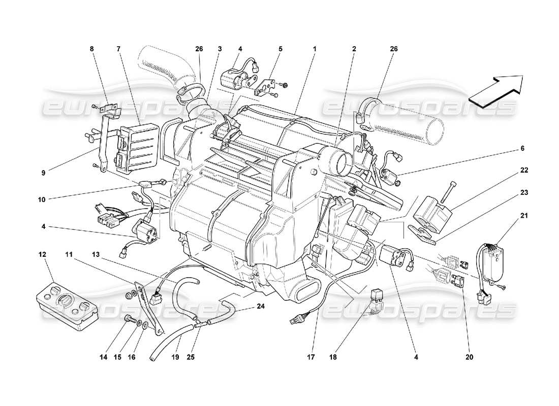 diagramma della parte contenente il codice parte 64280700