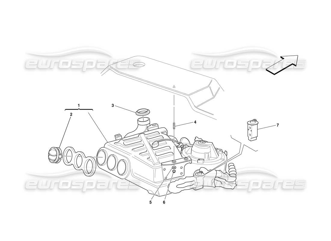 un diagramma delle parti dal catalogo delle parti ferrari f50