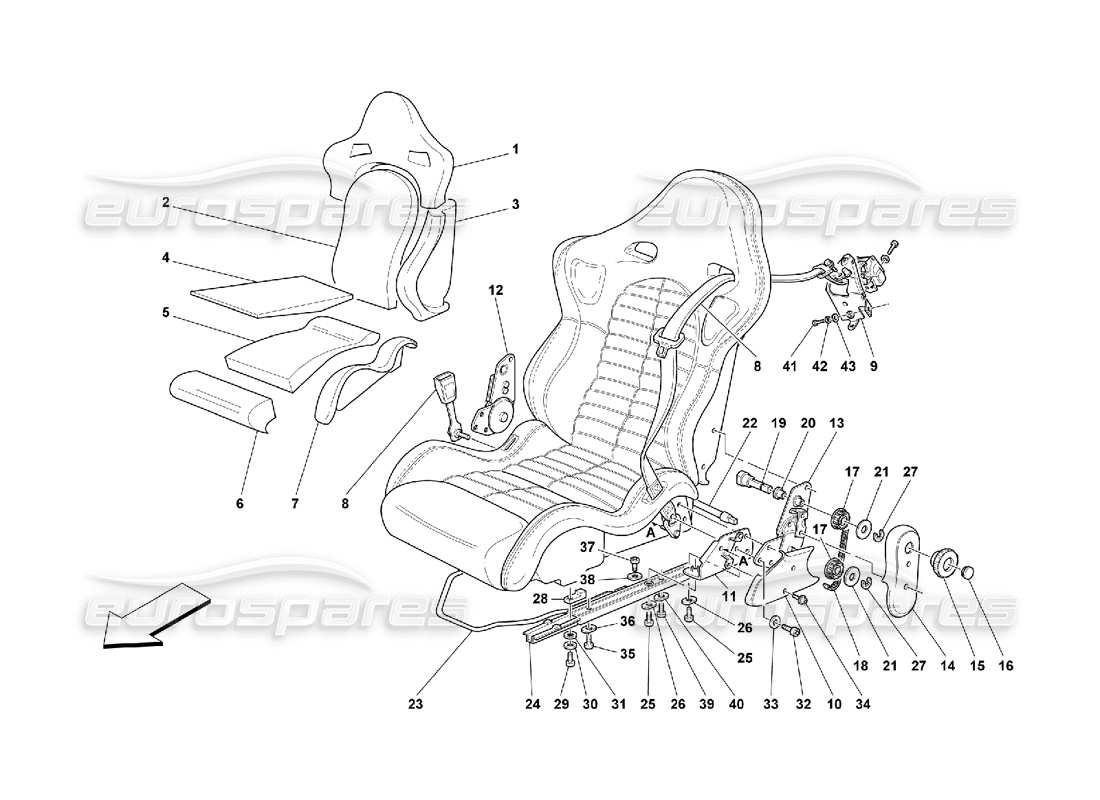 diagramma della parte contenente il codice parte 65217800