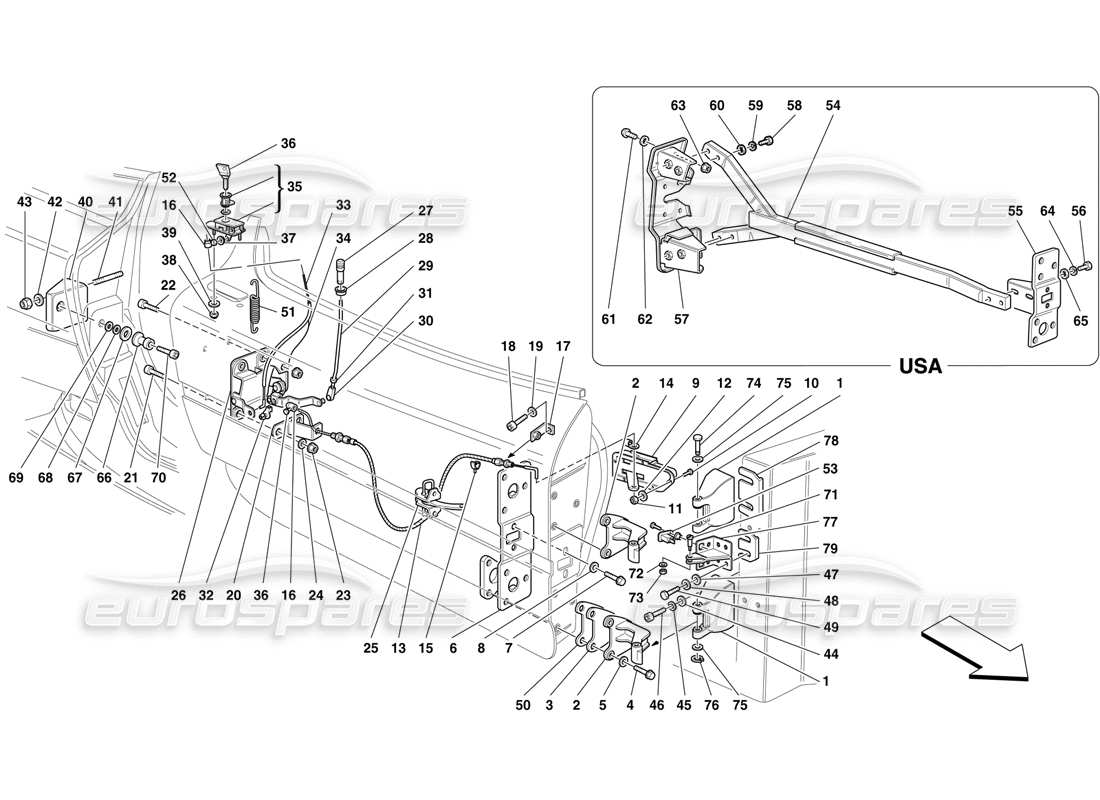diagramma della parte contenente il codice parte 64047400