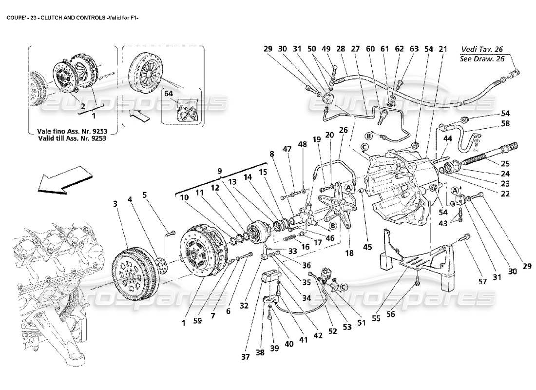 diagramma della parte contenente il codice parte 234953