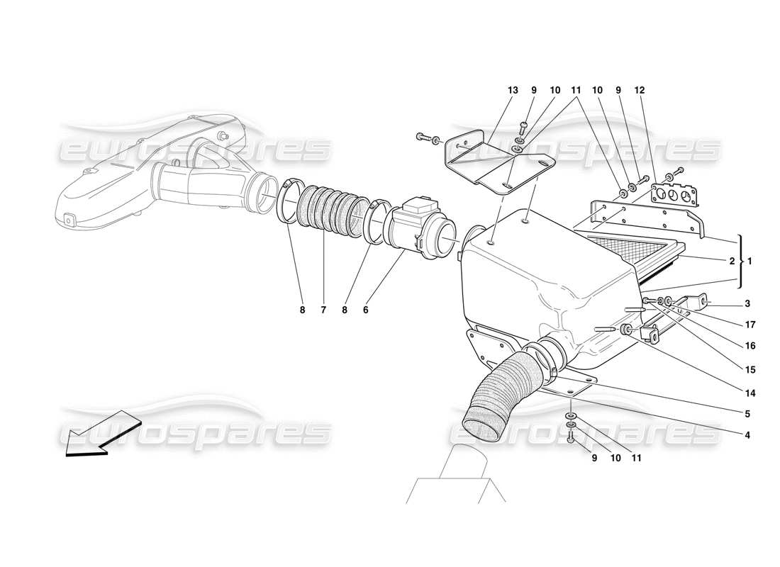 diagramma della parte contenente il codice parte 64169400