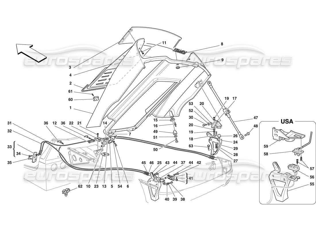 diagramma della parte contenente il codice parte 62551900