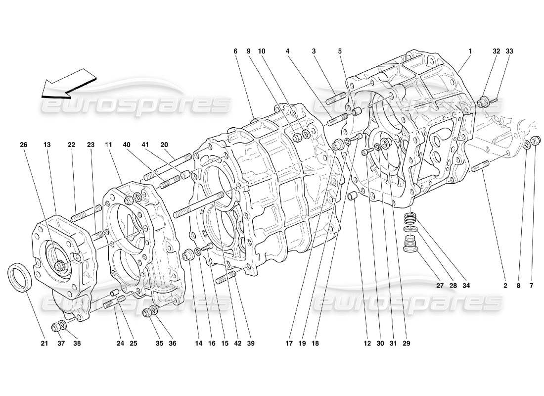 un diagramma delle parti dal catalogo delle parti Ferrari 456 M GT/M GTA