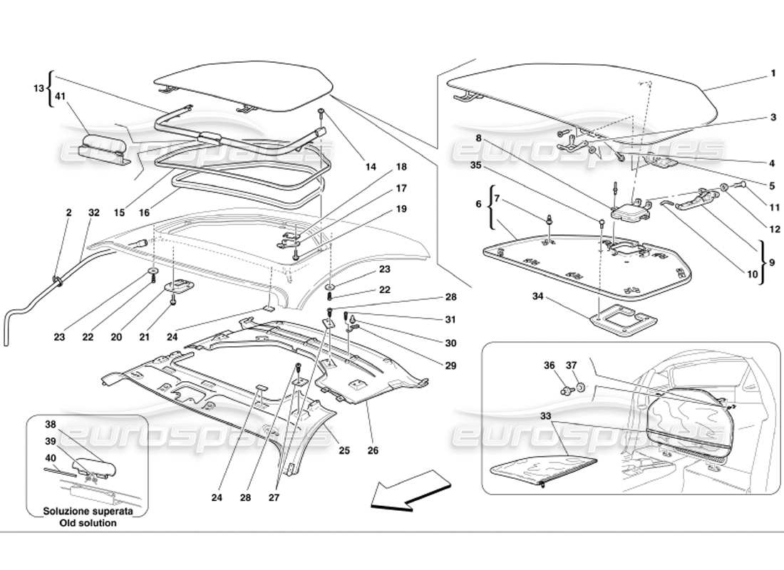 VISUALIZZA I DIAGRAMMI DELLE PARTI DAL CATALOGO DELLE PARTI FERRARI 360 un diagramma delle parti dal catalogo delle parti ferrari 360