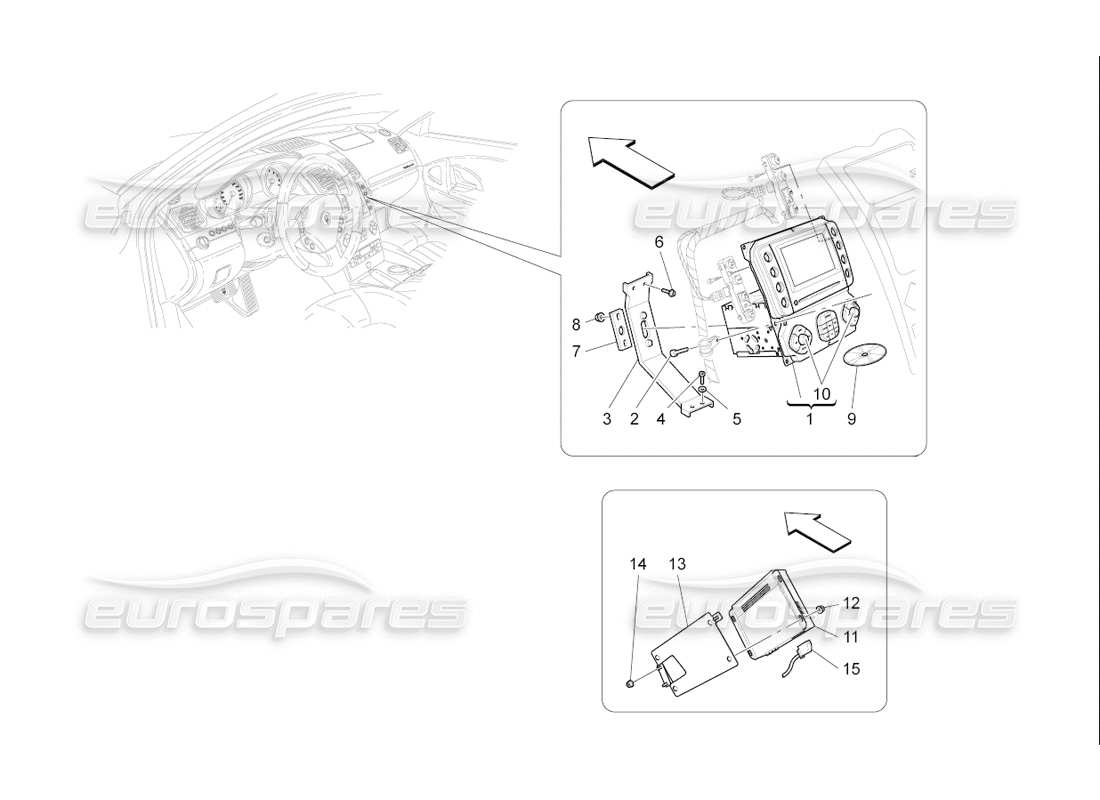 un diagramma delle parti dal catalogo delle parti maserati qtp. (2006) 4.2 f1