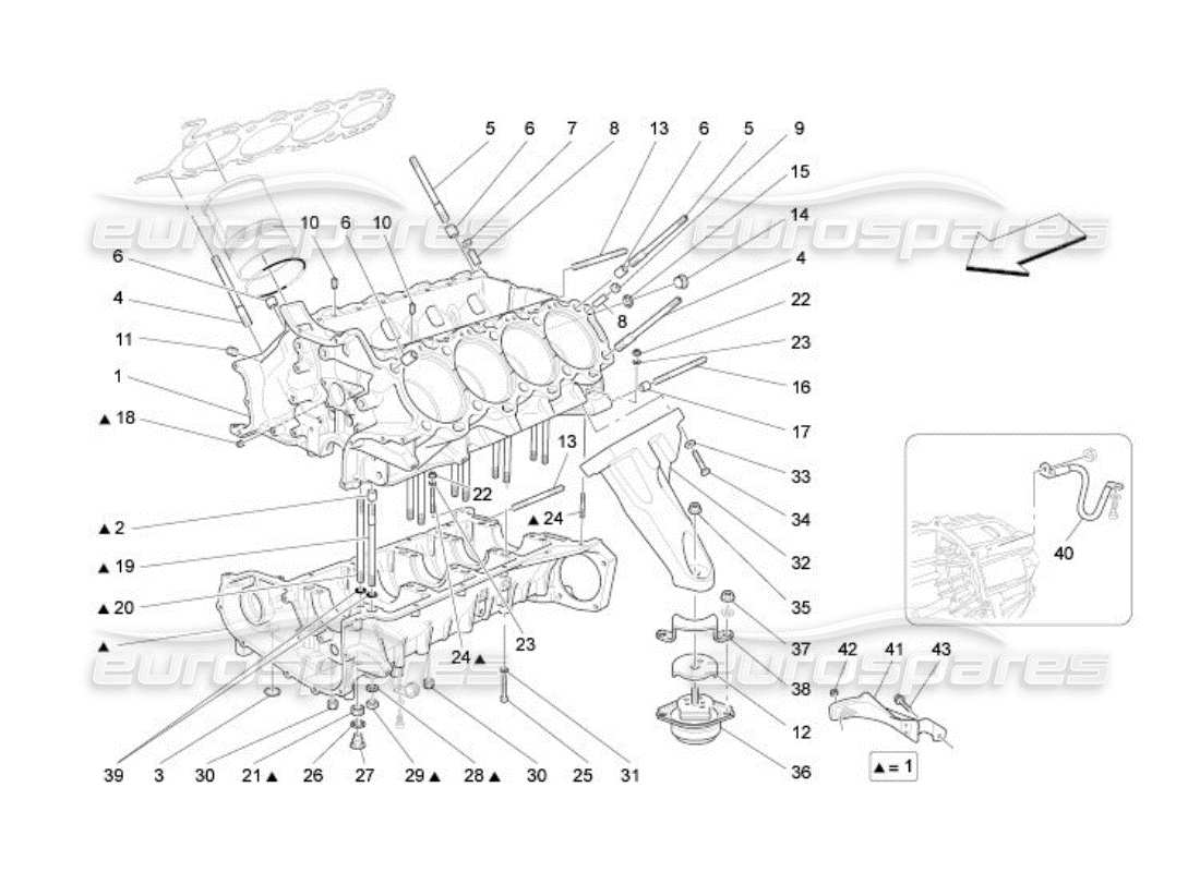 diagramma della parte contenente il codice parte 224857