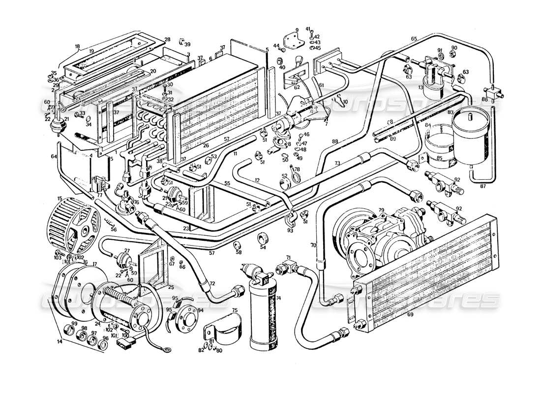 diagramma della parte contenente il codice parte 117 bv 70859