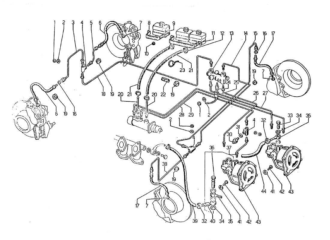 un diagramma delle parti dal catalogo delle parti lamborghini jarama