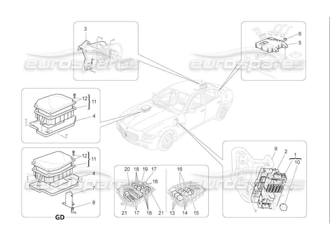 diagramma della parte contenente il codice parte 980145347