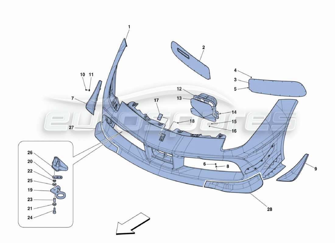 diagramma della parte contenente il codice parte 89291600