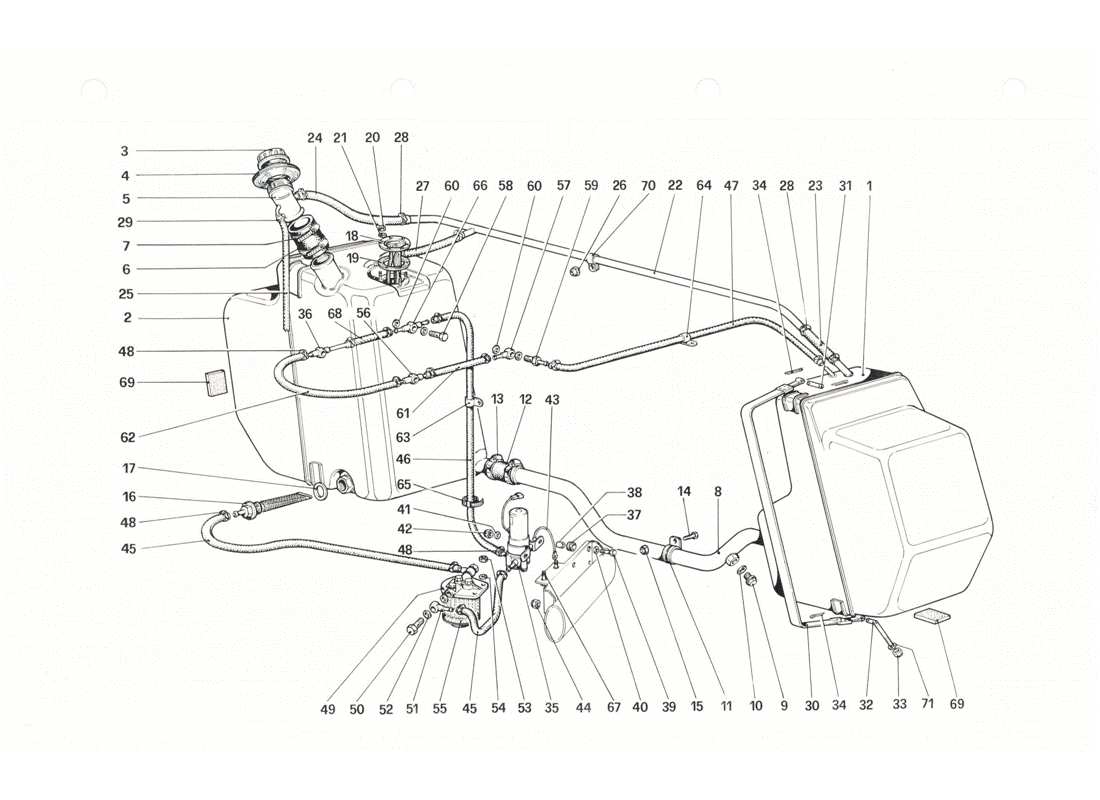 un diagramma delle parti dal catalogo delle parti ferrari 208 gtb gts