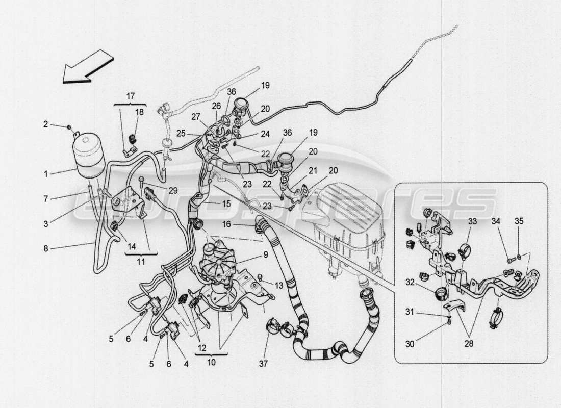 diagramma della parte contenente il codice parte 016286024