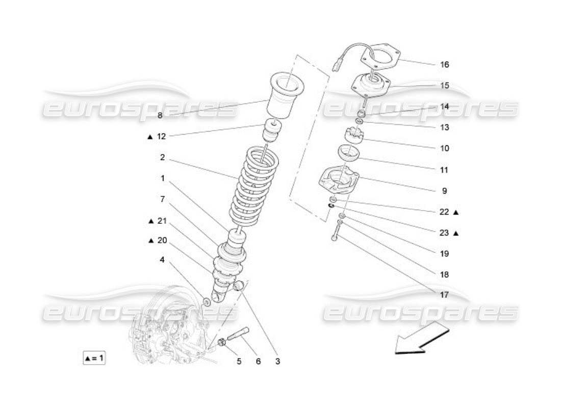 diagramma della parte contenente il codice parte 202960