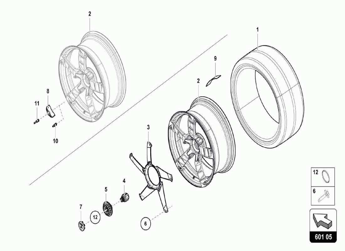 un diagramma delle parti dal catalogo delle parti lamborghini centenario spider