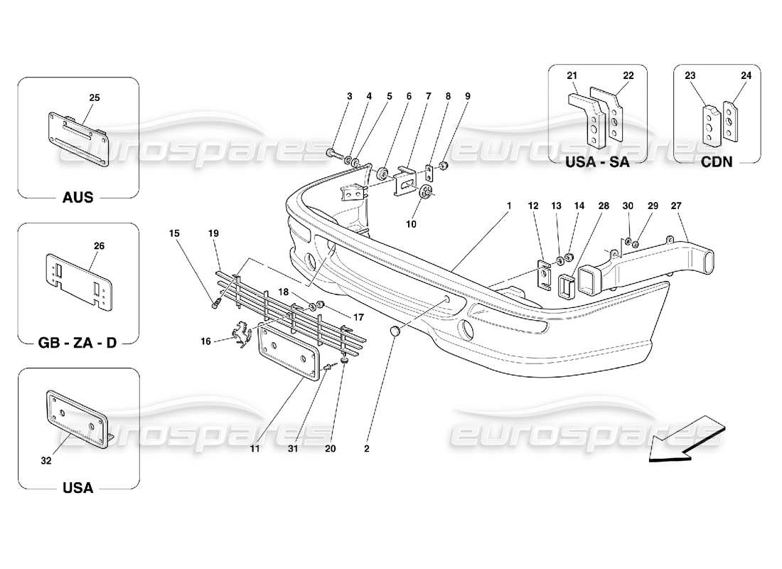 diagramma della parte contenente il codice parte 64621400