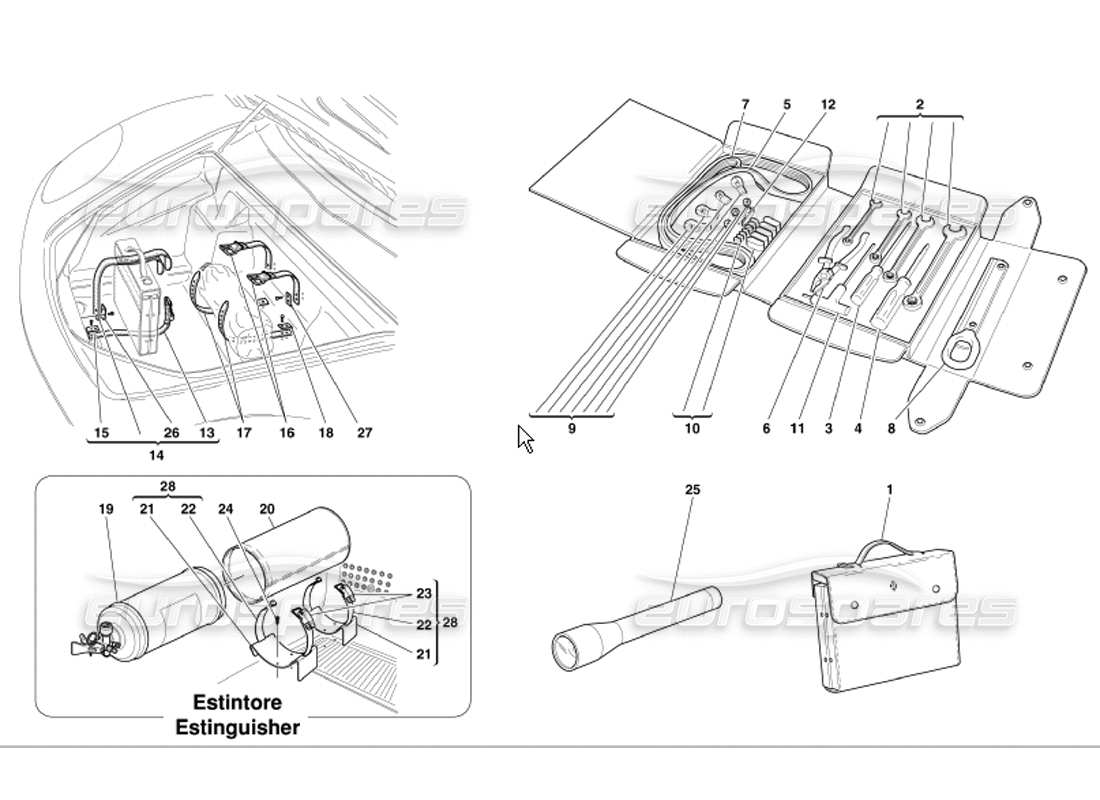 diagramma delle parti contenente il kit numero parte wdt-01