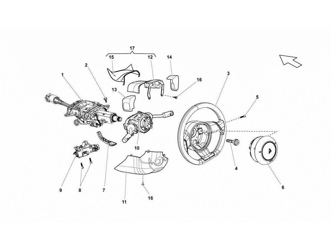 lamborghini gallardo lp560-4s update timone diagramma delle parti