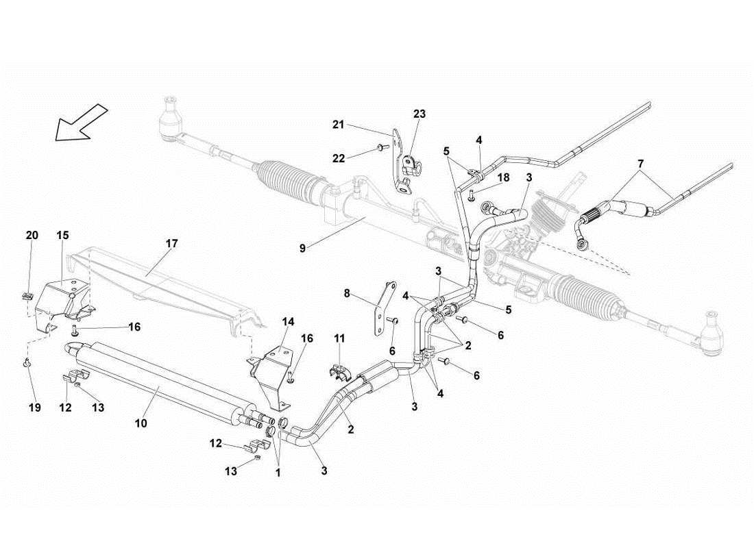 lamborghini gallardo lp570-4s perform raffreddatore dell'olio diagramma delle parti