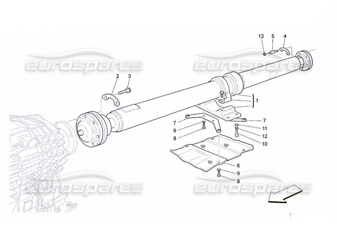 maserati qtp. (2010) 4.2 t330 diagramma delle parti