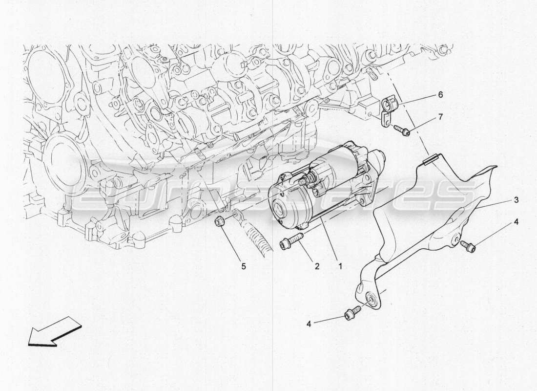 maserati qtp. v8 3.8 530bhp 2014 auto controllo elettronico: diagramma delle parti di accensione del motore