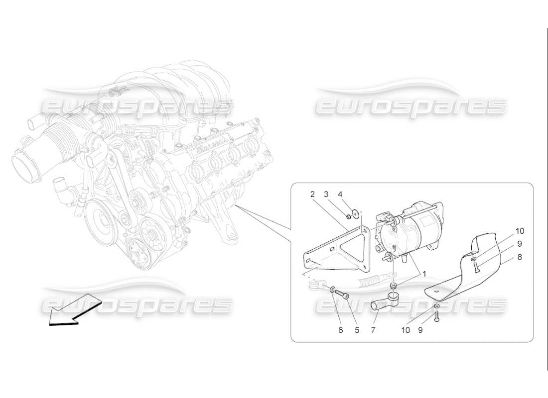 maserati qtp. (2007) 4.2 f1 controllo elettronico: diagramma delle parti di accensione del motore