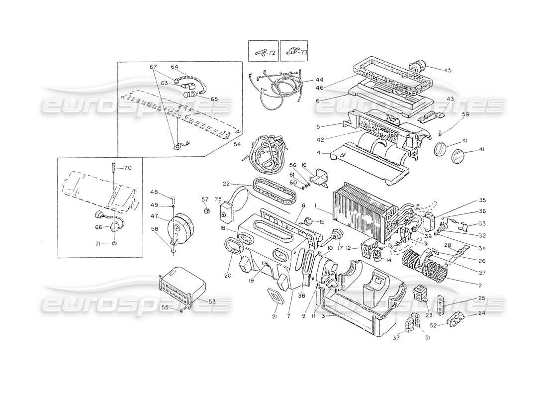 maserati shamal gruppo condizionatore aria diagramma delle parti