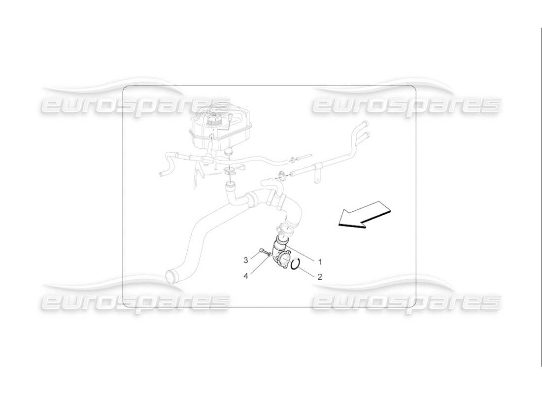 maserati qtp. (2007) 4.2 f1 sistema di raffreddamento: diagramma delle parti della pompa dell'acqua