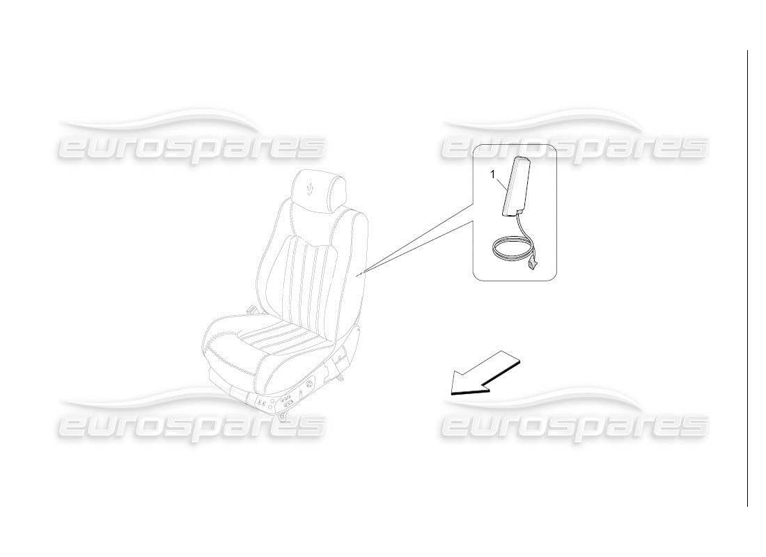 maserati qtp. (2007) 4.2 auto diagramma delle parti del sistema borsa laterale anteriore