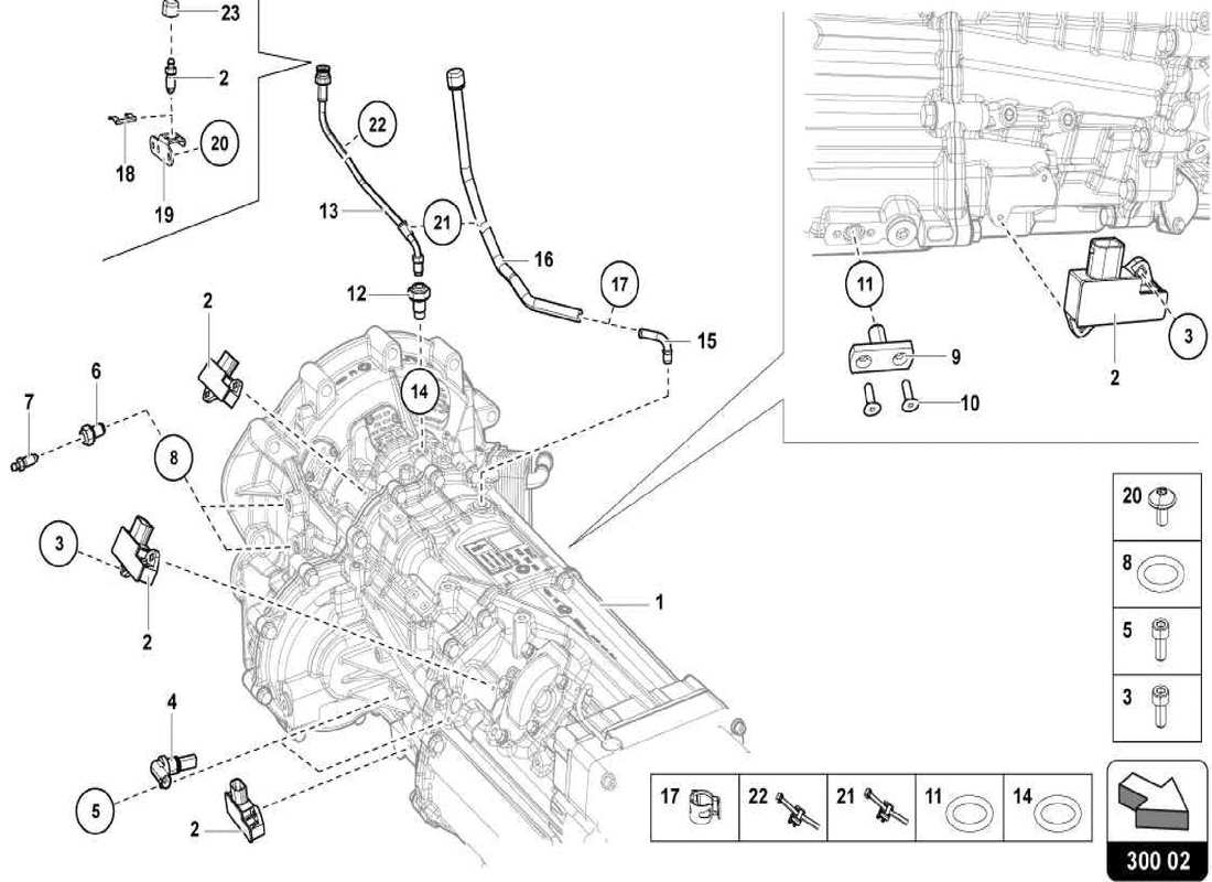 lamborghini centenario spider sensori diagramma delle parti