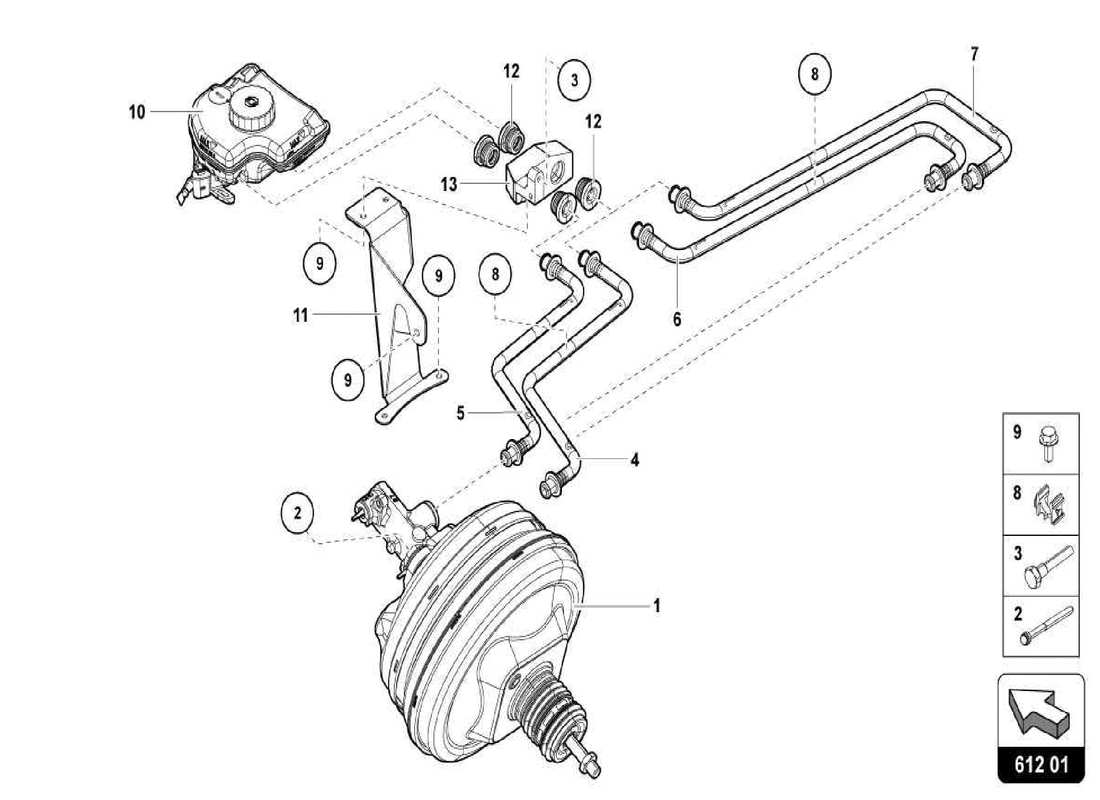 lamborghini centenario spider servofreno diagramma delle parti
