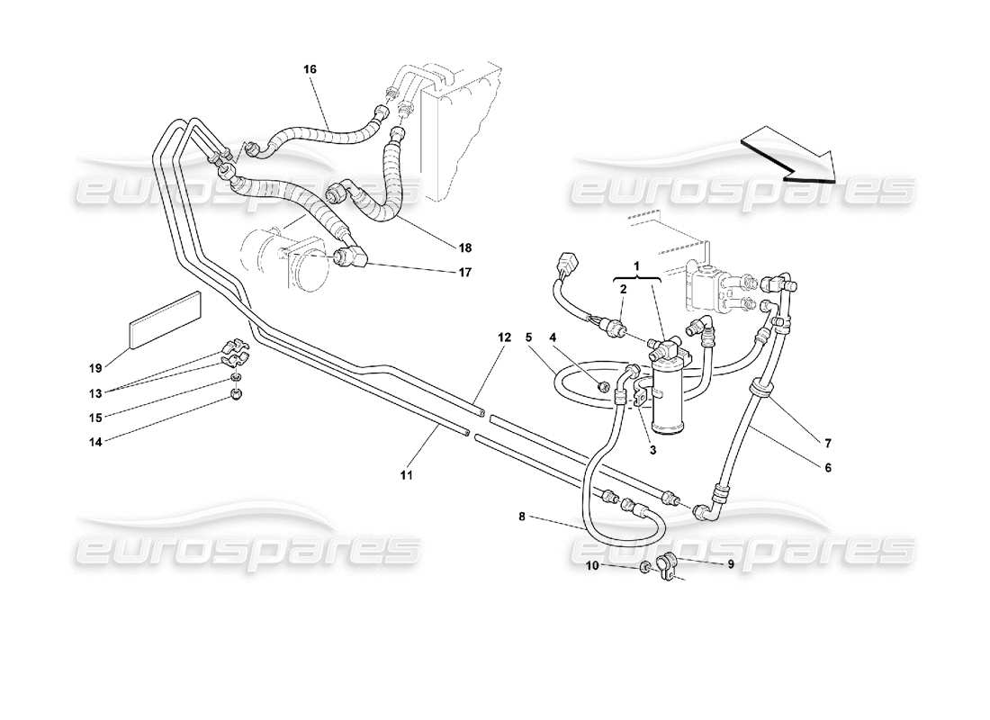 ferrari 355 (2.7 motronic) diagramma delle parti del sistema di climatizzazione