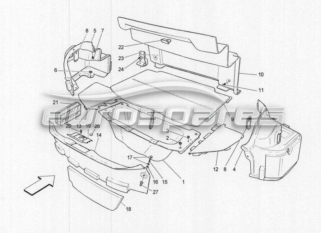 maserati grancabrio mc centenario tappeti per bagagliaio diagramma delle parti