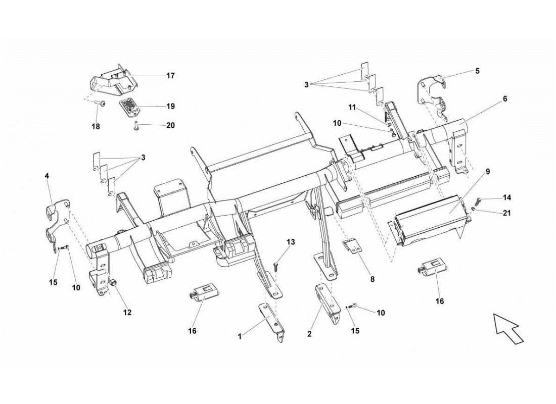 lamborghini gallardo sts ii sc telaio diagramma delle parti