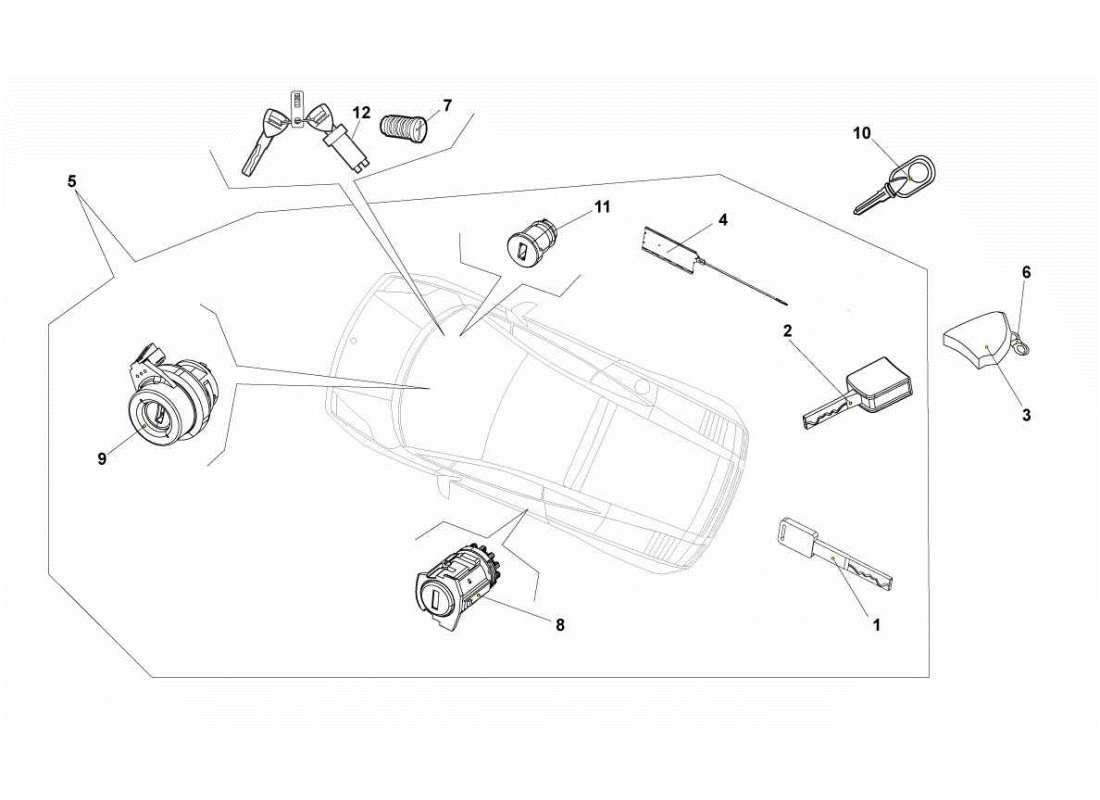 lamborghini gallardo sts ii sc kit chiavi diagramma delle parti