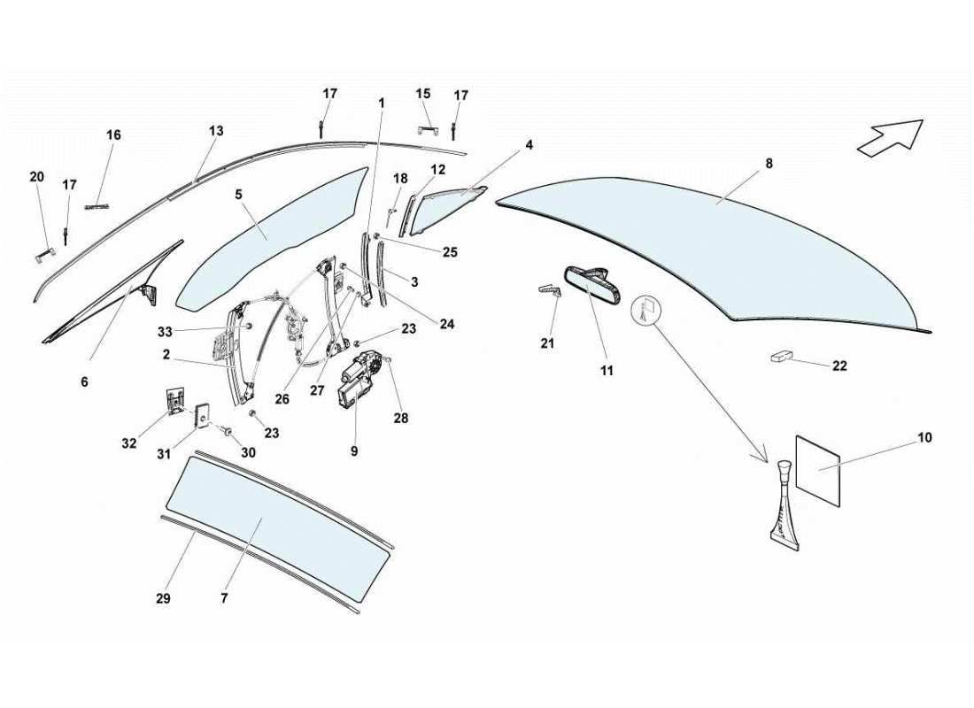 lamborghini gallardo sts ii sc finestre diagramma delle parti