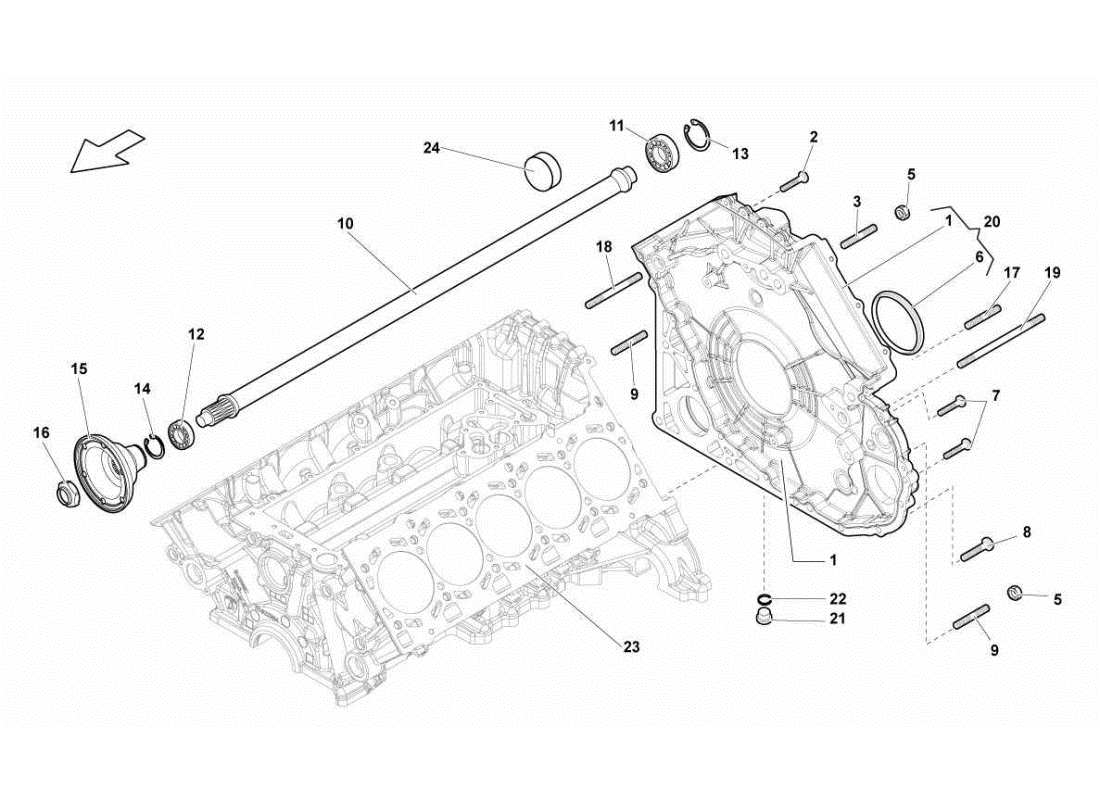 lamborghini gallardo sts ii sc copertura per differenziale assale schema parte
