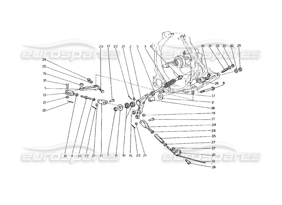 ferrari 308 gt4 dino (1979) controllo funzionamento frizione diagramma delle parti