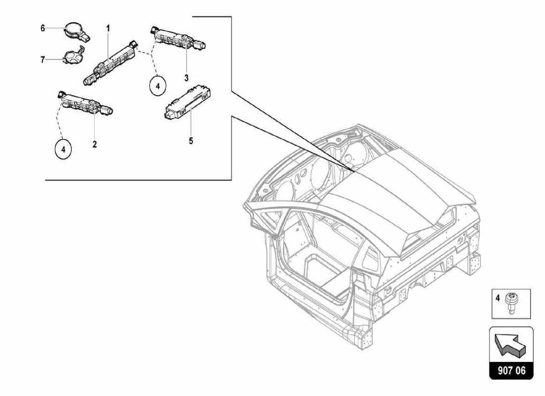 lamborghini centenario spider centraline elettroniche diagramma delle parti