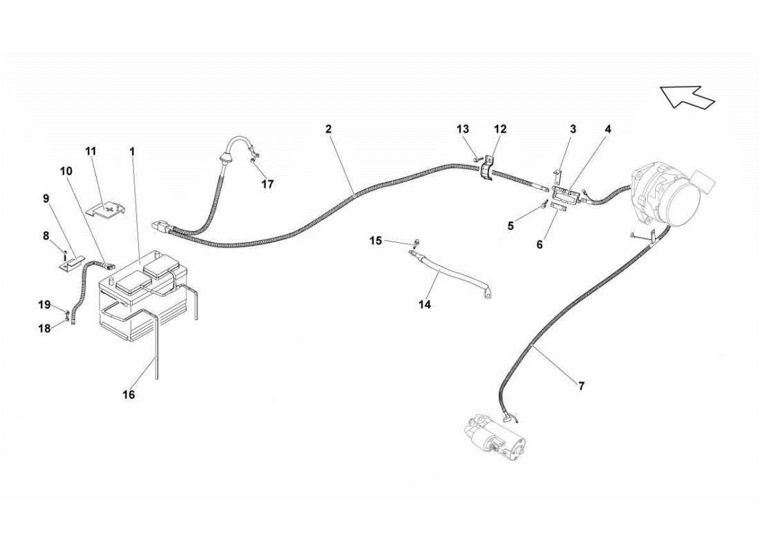 lamborghini gallardo sts ii sc sistema elettrico diagramma delle parti