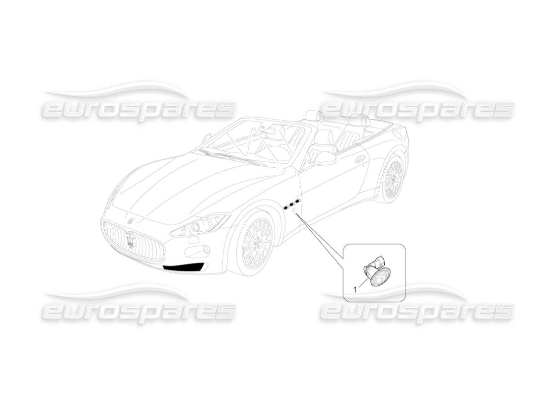 maserati grancabrio (2010) 4.7 diagramma delle parti dei gruppi ottici laterali