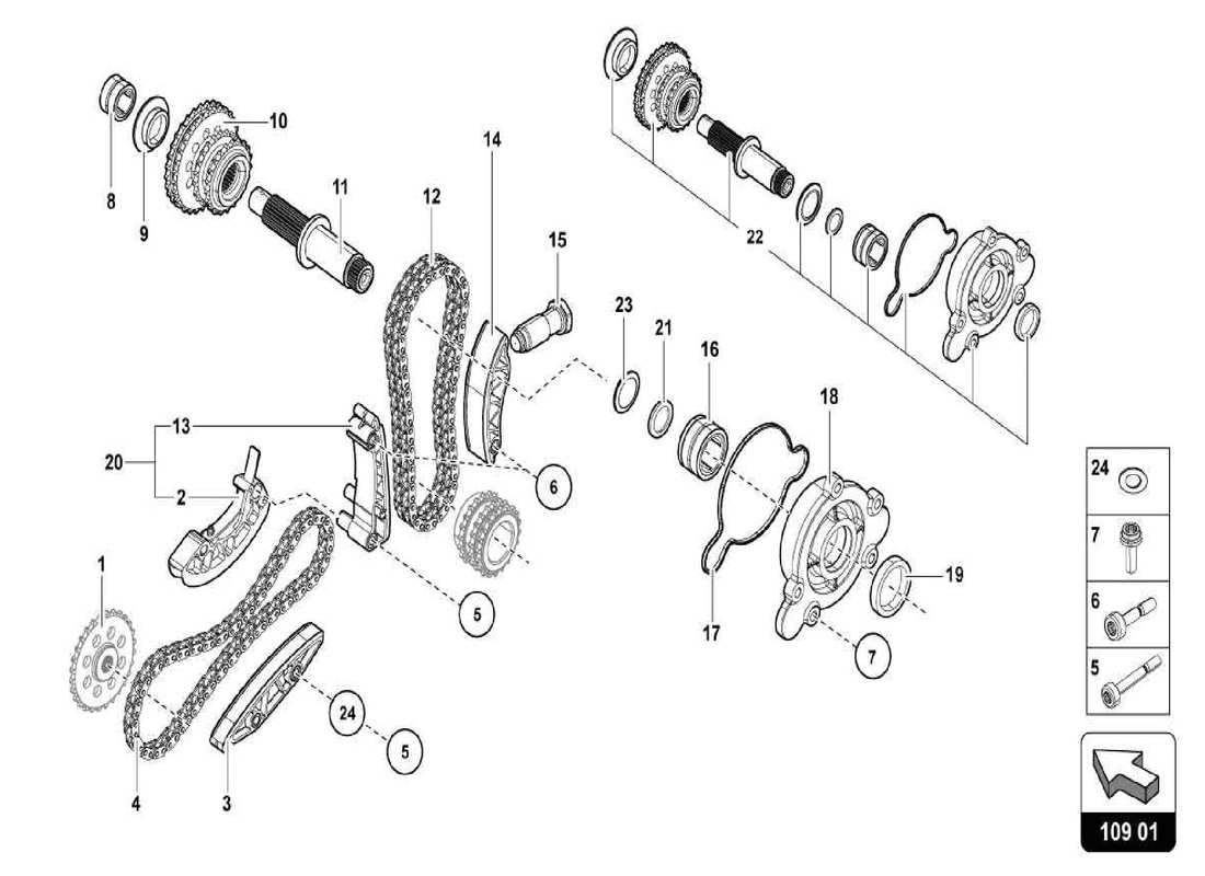 lamborghini centenario spider catena temporale diagramma delle parti